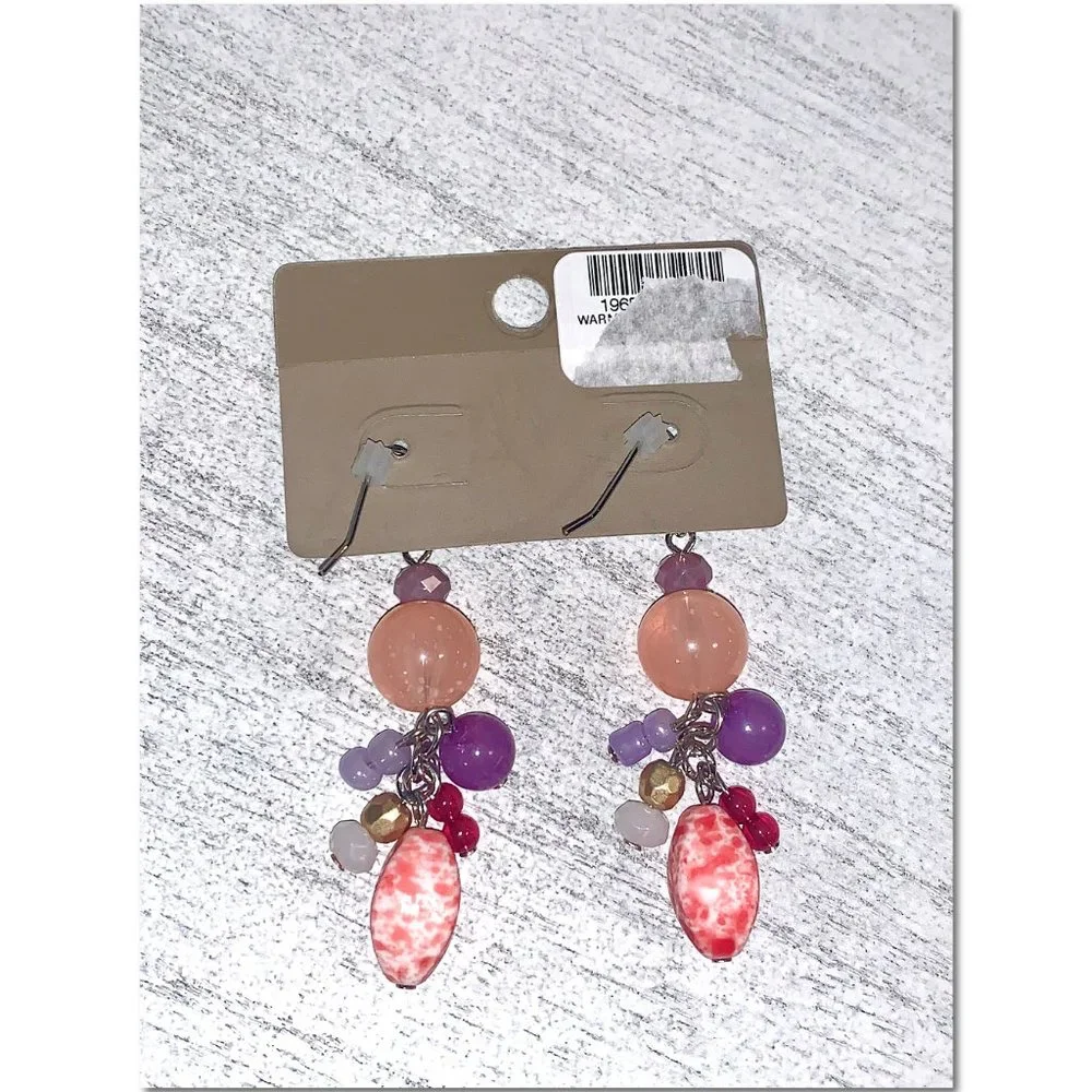 Chico's Resort Wear Beaded Dangle Earrings NWT